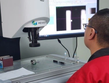 cnc parts inspection by projector calibration